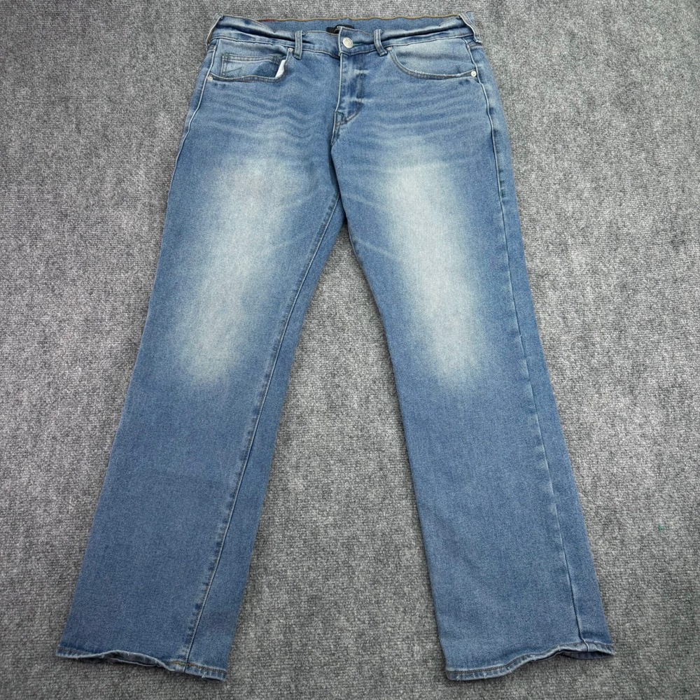 True Religion Jeans Mens 33 (Fits 35x31) Blue Ricky Relaxed Straight Medium Wash